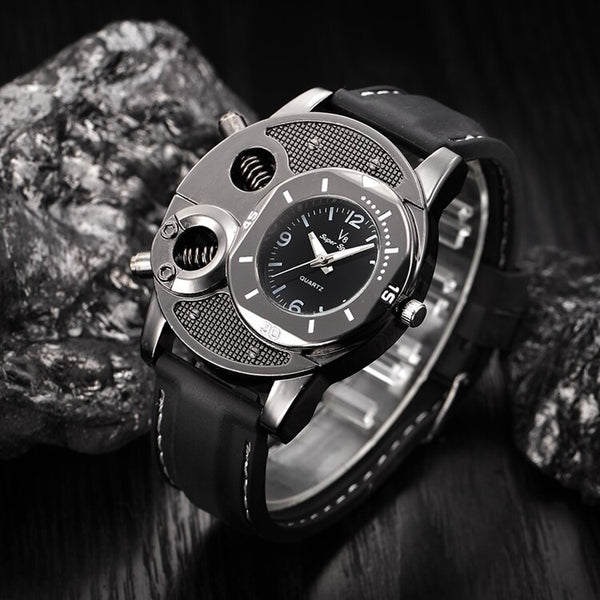 Luxury Sport Men's Watch Large Dial Movement Quartz Watches V8 Military Silicone Relogio Masculino Erkek Kol Saati Drop Shipping