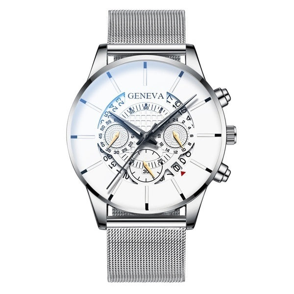 2019 Geneva Fashion Simple Men Watch Stainless Steel Business Mens Clock Quartz Wrist Watches Reloj Hombre Relogio Masculino