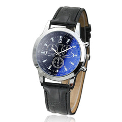 Fashion Men's Watch Leather Belt Sport Luxury Glass Quartz Hour Wristwatch Analog Watch Business Gift Clock 2020 Dropship 1 Pc@