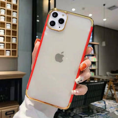 Electroplated Transparent Phone Case For iPhone 11 Pro Max XR XS Max X 7 8 Plus Ultra-thin Soft Silicone Matte Clear Back Cover