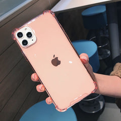 Colorful Silicone Transparent Phone Case For iPhone 11 11 Pro Max XR X XS Max 8 7 6 6S Plus Soft TPU Clear protection Back Cover