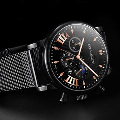 relogio masculino 2020 Fashion Mens Business Watches Men Date Calendar Clock Luxury Stainless Steel Mesh Belt Quartz Wrist Watch