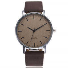 Fashion Mens Watch Quartz Alloy Ultra-thin Shell  Wristwatch Matte Leather Simple Male Clock Erkek Kol Saati Watches for Men
