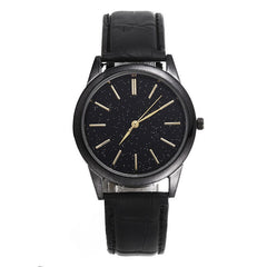 New Fashion Men's Watch Quartz Watches Luxury Men Watches Leather Strap Starry Dial Clock Relogio Masculino Reloj Hombre
