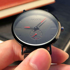 Men Watches Luxury Mesh Belt Stainless Steel Watch Masculino Relogio Quartz Relojes Hours Small dial function watch Erk saat