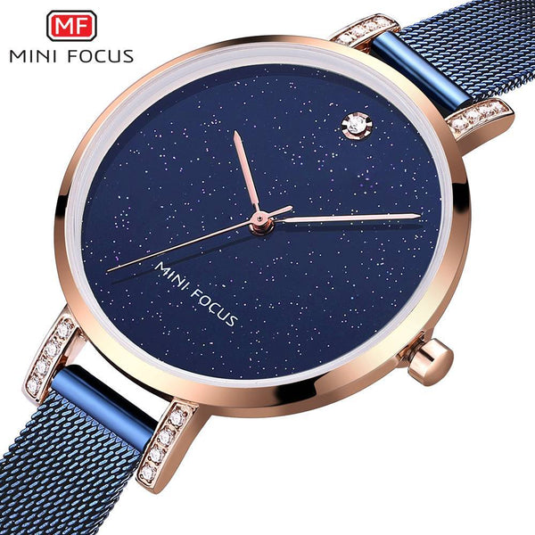 MINI FOCUS Rose Gold Watch Women Stainless Steel Womens Watches Top Brand Luxury Womans Watch Ladies Wrist Watches For Women