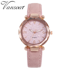 Luxury Women Watches Irregular Number Dial Ladies Starry Sky Analog Quartz Wristwatch Design Leather Clock Relogio Feminino@50