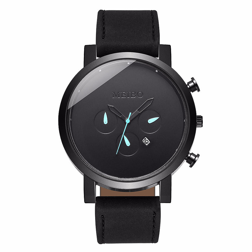 New Men's Watch Casual Large Dial Calendar Clock Simple Belt Wild Sport Quartz Watches for Men Erkek Kol Saati Relogio Masculino
