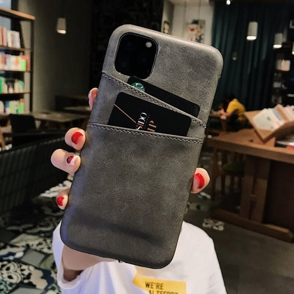 Luxury Card Holder Case for iPhone 6 6s 7 8 Plus PU Leather Wallet Back Case for iphone X XR XS Max 11 11 Pro Max Phone Cover