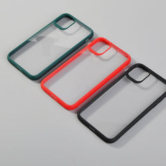 Transparent 2 in 1 Bumper Shockproof Phone Case For iPhone 11 Pro XR XS Max X 7 8 Plus Clear Acrylic Back Cover For iPhone 7 8
