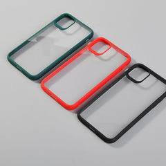 Transparent 2 in 1 Bumper Shockproof Phone Case For iPhone 11 Pro XR XS Max X 7 8 Plus Clear Acrylic Back Cover For iPhone 7 8