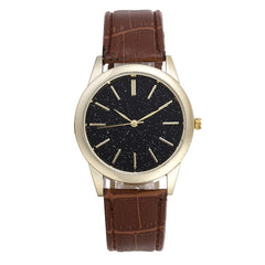 New Fashion Men's Watch Quartz Watches Luxury Men Watches Leather Strap Starry Dial Clock Relogio Masculino Reloj Hombre