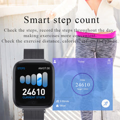 Smart watch Alloy Case IP67 Waterproof Bluetooth Pedometer Heart Rate Monitor 1.54 inch Color Display SmartWatch For Android/IOS