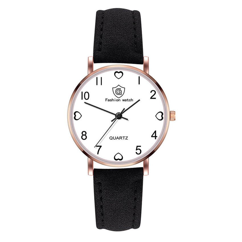 Luxury Women Watches Love Pattern Dial Quartz Wristwatches Ladies Business Leather Strap Female Clock Dress Montre Femme@50