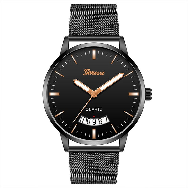 Fashion Men's Watch Calendar Male Clock Simple Quartz Mesh Belt Relogio Masculino Watches for Men 2019 Wrist watch