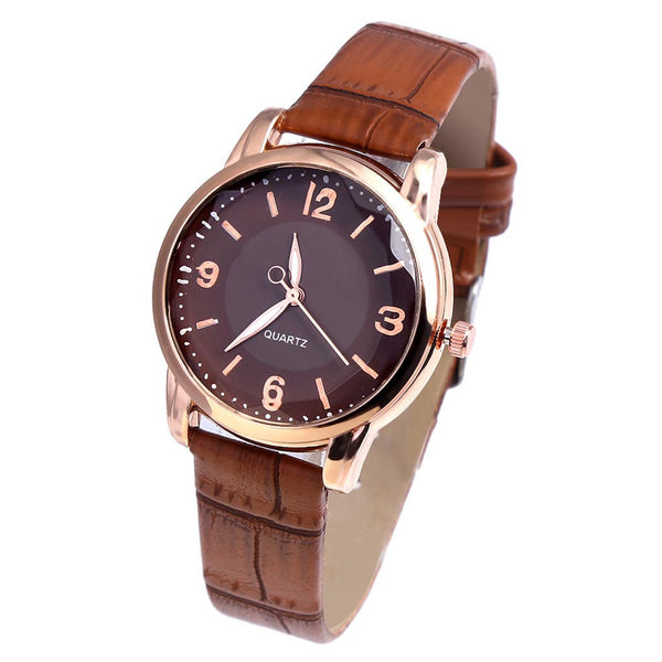 Best Selling Women Watches Roman Numerals Dial Ladies Quartz Wristwatch Solid Color Leather Strap Fashion Clock Gift Kol Saati50