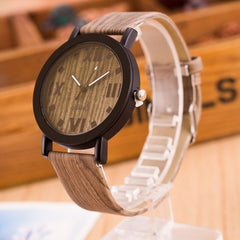 New Fashion Wood Grain Watches Four Roman Numerals Men's Watch Popular Imitation Wood Wrist Watch Relogio Masculino