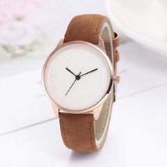 Fashion Style Women Business Leather Analog Quartz WristWatch Band Ladies Watch Women Dress Gift Solid Color Clock Reloj Mujer*X