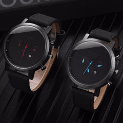 New Men's Watch Casual Large Dial Calendar Clock Simple Belt Wild Sport Quartz Watches for Men Erkek Kol Saati Relogio Masculino