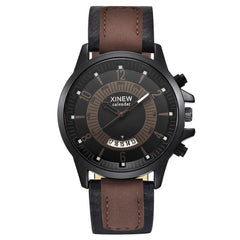 Men's Watch Military Sports Quartz Watches Luxury Green Leather Outdoor Fashion High Quality Clock Relogio Masculino
