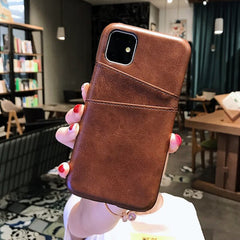 Luxury Card Holder Case for iPhone 6 6s 7 8 Plus PU Leather Wallet Back Case for iphone X XR XS Max 11 11 Pro Max Phone Cover