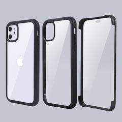 Fashion Shockproof Bumper Transparent TPU Phone Case For iPhone 11Pro Max X XR XS Max Double-sided tempered glass Cases PC Cover