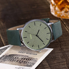 Fashion Mens Watch Quartz Alloy Ultra-thin Shell  Wristwatch Matte Leather Simple Male Clock Erkek Kol Saati Watches for Men