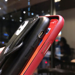 Leather Solid Color Phone Case For iphone 11 11 Pro Max XR X XS Max 7 8 Plus Wrist strap holder Back Cover For iphone 11 Pro 7 8
