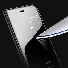 Plating Mirror Flip Case For iphone 11Pro Max XR X 8 7 6 6s Plus Cases Slim Clear Window Cover for Samsung Galaxy S8 S7 S6 A7 A5