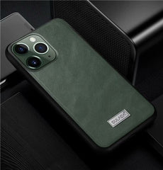 Real Leather Phone Case For iPhone 11 Pro Max XR X XS Max 7 8 6 6S Plus Luxury Full Body Anti shock Solid Color Cover Conque