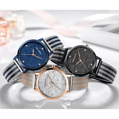 MINIFOCUS Womens Watches Top Brand Luxury Women Watch 2020 Simple Blue Watch Ladies Quartz Female Wristwatch Hand Clock Casual