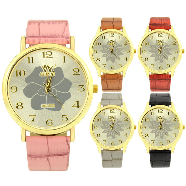 Business Style Women Watches Digital Dial Ladies Quartz Wristwatch Soild Color Leather Strap Clock Dress Relogio Feminino@50
