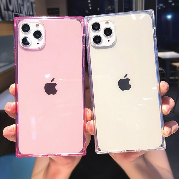 TIKITAKA Fashion Square Phone Case For iPhone 11Pro Max XR X 6 6S 7 8 Plus XS Max XR Cases Soft Silicone Transparent Cover Coque