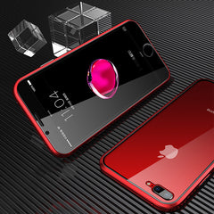 360 Magnetic Metal Phone Case For iphone 7 8 6 Plus Double Side Glass For iphone X XR XS MAX 6 6S plus 9H tempered glass Cover