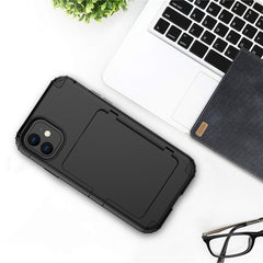 3 In 1 Credit Card Holder Phone Case For iPhone 11 11 Pro Max 6 6S 7 8 Plus XR XS Max X XS With Makeup Mirror Stand Holder Cover
