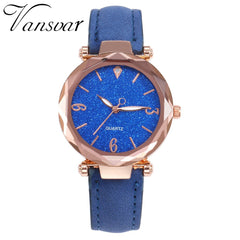 Luxury Women Watches Irregular Number Dial Ladies Starry Sky Analog Quartz Wristwatch Design Leather Clock Relogio Feminino@50