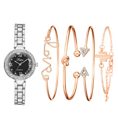 Women Watches Diamond Bracelet Set Watches Ladies Casual Alloy Rose Gold Band Quartz Wristwatch Female Clock 2020 Zegarek Damski