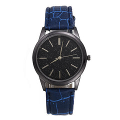 New Fashion Men's Watch Quartz Watches Luxury Men Watches Leather Strap Starry Dial Clock Relogio Masculino Reloj Hombre