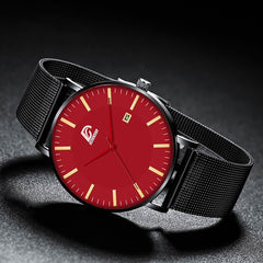 Reloj Hombre 2020 Luxury Mens Fashion Business Minimalist Watches Ultra Thin Stainless Steel Mesh Belt Analog Quartz Wrist Watch