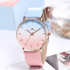 Luxury Quartz Watch Women Multicolor Dial Ladies Fashion Wristwatches Student Leather Clock Dress Relogio Feminino Masculino@50