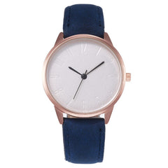 Fashion Style Women Business Leather Analog Quartz WristWatch Band Ladies Watch Women Dress Gift Solid Color Clock Reloj Mujer*X