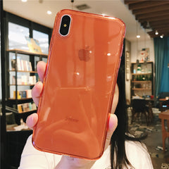 TIKITAKA For iPhone 7 Phone Case Clear Solid Candy Color For iPhone 11Pro XS Max 6 6s 7 8 Plus X XR Soft TPU Silicone Back Cover