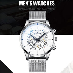Reloj Hombre 2020 Luxury Men's Fashion Business Calendar Watches Men casual Stainless Steel Mesh Belt Analog Quartz Watch