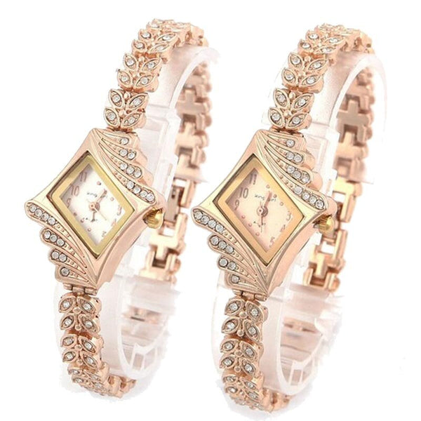 Women Watch Bracelet Gold Small Dial Quartz Leisure Watch Popular Wristwatch Hour Female Ladies Elegant Clock Mujer Relojes *M