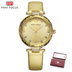 MINIFOCUS Luxury Brand Lady Watch For Woman Quartz Women's Watches Wristwatches Casual Dress Watches Women Fashion Watch 2019