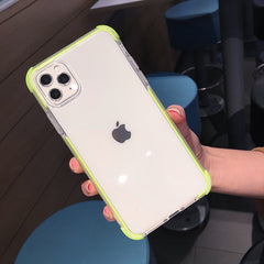 Transparent Colorful Frame Phone Case For iPhone 11 11 Pro Max X XR XS Max 8 7 6 6S Plus Soft Silicone Shockproof Bumper Cover