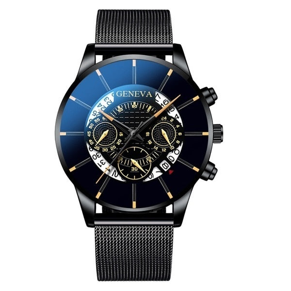 2019 Geneva Fashion Simple Men Watch Stainless Steel Business Mens Clock Quartz Wrist Watches Reloj Hombre Relogio Masculino