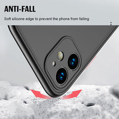Phone Case For iPhone 11 Pro Max X XR XS Max 7 8 Plus Luxury Contrast Color Frame Matte Hard PC Protective For iPhone 11 Case
