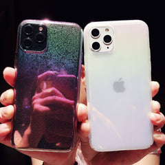 Laser Gradient Rainbow Phone Cases For iphone 11 11Pro Max 7 8 6 6s Plus XR X XS Max Transparent Full Protective Hard Back Cover