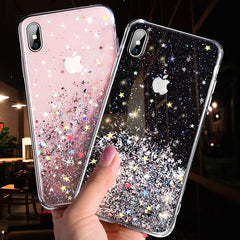 Luxury Bling Glitter Phone Case For iPhone 11 Pro X XS Max XR Soft Silicon Cover For iPhone 7 8 6 6S Plus Transparent Cases Capa